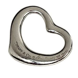 Pendant Only - Tiffany & Co Elsa Peretti Open Heart 23mm x 20mm Pendant - 925 Si